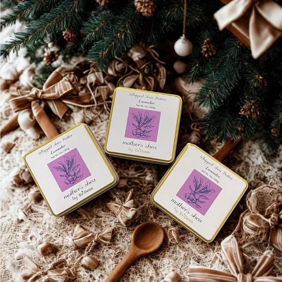 🎄 Eu’Genia Mother’s Lavender Shea Butter Trio (Holiday Gift Set of 3) 6oz - Picture 2 of 9